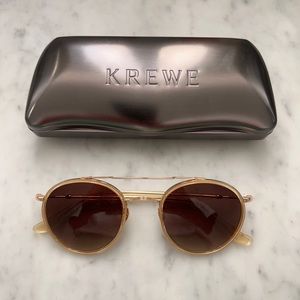 KREWE Porter Round Aviator Polarized Sunglasses